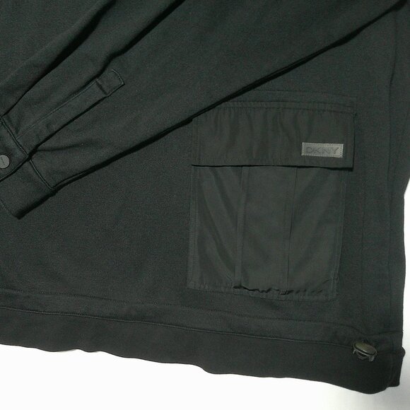 DKNY Mens XXL. Black Sweatshirt with Pocket in Front - Picture 2 of 8